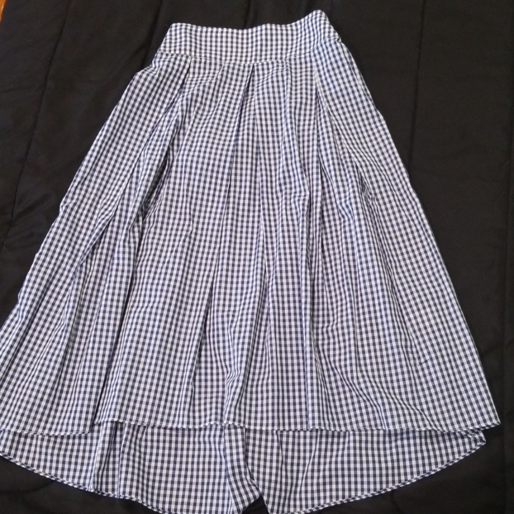 Plaid Hi Low Midi skirt